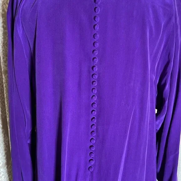 Vintage Pat Argenti Collection 100% Silk Dress Size 10 - Picture 5 of 11